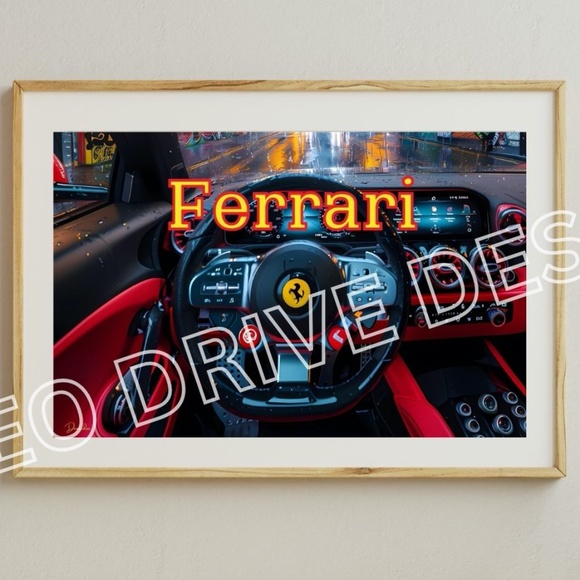FERRARI POSTER F1 RACE CAR PRINT 17"X11" GREAT GIFT FOR FERRAI FANS - Picture 1 of 2